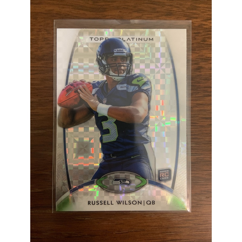 Russell Wilson 🔥Rookie Card🔥2012 Topps Platinum NFL #138, XFRACTOR HOT!!!🔥🔥